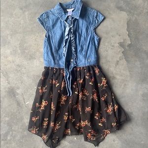 Sheer jean guess dress